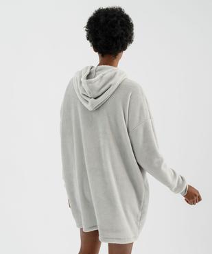 Chemise de nuit à capuche en maille duveteuse femme - Hello Kitty vue3 - HELLO KITTY - GEMO