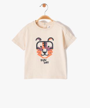 Tee-shirt bébé garçon à manches courtes et imprimé en relief vue1 - GEMO(BEBE DEBT) - GEMO