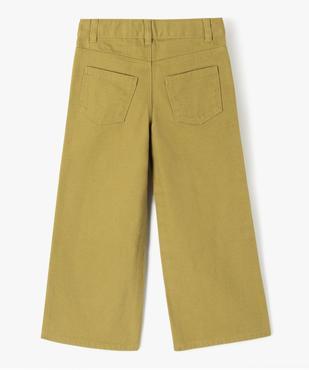 Pantalon large en toile denim colorée fille vue3 - GEMO 4G FILLE - GEMO
