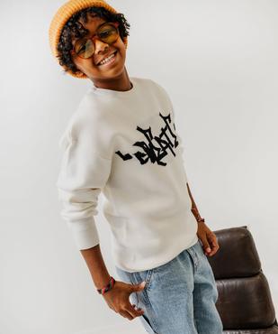 Pull en viscose avec inscription poitrine garçon vue5 - GEMO (JUNIOR) - GEMO