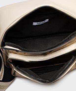 Sac bi-matières avec bandoulière pailletée femme vue3 - GEMO (ACCESS) - GEMO