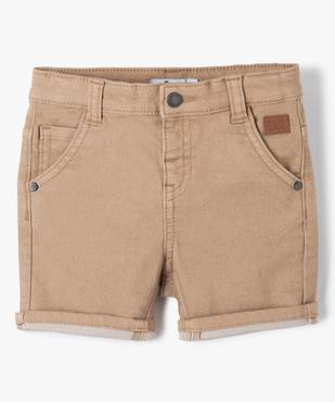 Short bébé garçon en toile colorée extensible vue1 - GEMO(BEBE DEBT) - GEMO