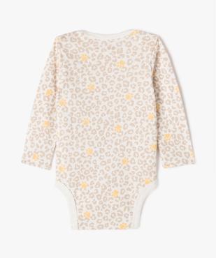Bodies à manches longues imprimé animal sauvage bébé (lot de 3)  vue4 - GEMO 4G BEBE - GEMO