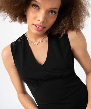 Robe femme sans manches avec empiècements dentelle vue5 - GEMO(FEMME PAP) - GEMO