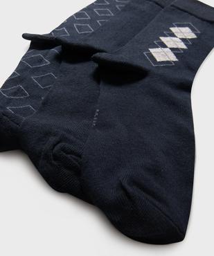 Chaussettes à motifs losanges homme (lot de 3) vue2 - GEMO(HOMWR HOM) - GEMO