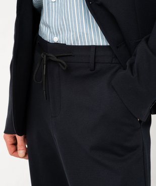 Pantalon en toile coupe Slim avec ceinture élastique homme vue2 - GEMO (HOMME) - GEMO