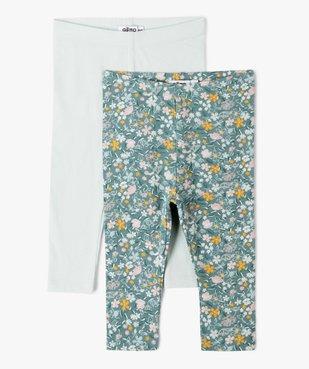 Leggings bébé fille uni et imprimé  (lot de 2) vue1 - GEMO(BEBE DEBT) - GEMO