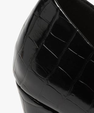 Escarpins femme à talon moyen et bout rond aspect verni vue6 - GEMO(URBAIN) - GEMO