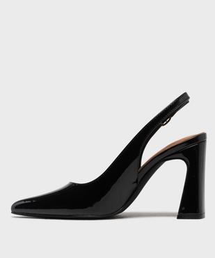 Escarpins sling-back à bout pointu et talon haut femme- Follow Me vue3 - FOLLOW ME - GEMO