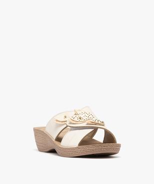 Sandales confort forme mule femme avec fermeture scratch vue2 - G'FLEX - GEMO