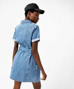 Robe en jean à manches courtes femme vue3 - GEMO 4G FEMME - GEMO