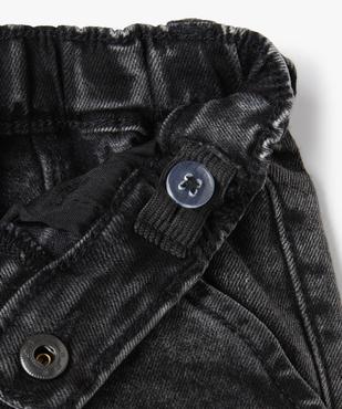Jean bébé garçon avec taille élastique et ceinture corde vue3 - GEMO(BEBE DEBT) - GEMO
