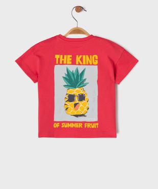 Tee-shirt manches courtes en jersey de coton imprimé devant et dos bébé garçon vue3 - GEMO 4G BEBE - GEMO