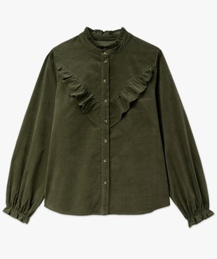 Chemise en velours à volants femme - LuluCastagnette vue5 - LULUCASTAGNETTE - GEMO