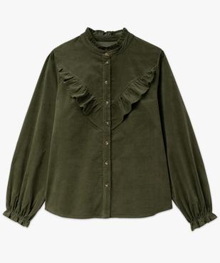Chemise en velours à volants femme - LuluCastagnette vue5 - LULUCASTAGNETTE - GEMO
