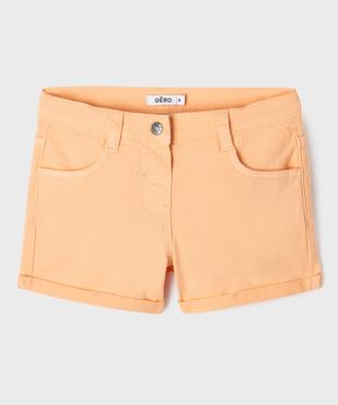 Short en coton stretch avec revers fille vue5 - GEMO (JUNIOR) - GEMO