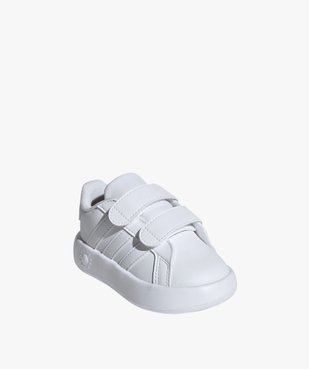 Baskets basses à scratchs et semelle bubblecomfy bébé garçon - Adidas Grand Court  vue2 - ADIDAS - GEMO