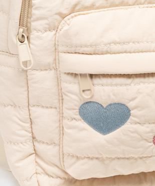 Sac à dos en toile avec coeurs brodés fille vue3 - GEMO (ACCESS) - GEMO