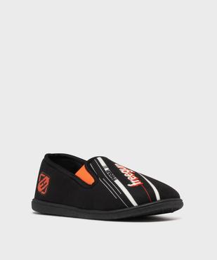 Chaussons garçon pantoufles en velours ras - Freegun vue8 - FREEGUN - GEMO