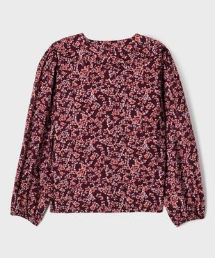 Chemise à motifs fleuris et col Claudine fille vue3 - GEMO 4G FILLE - GEMO