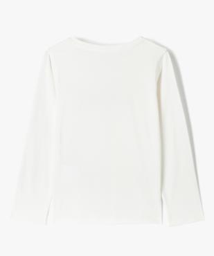 Tee-shirt fille à manches longues avec motif sur le buste vue3 - GEMO (ENFANT) - GEMO