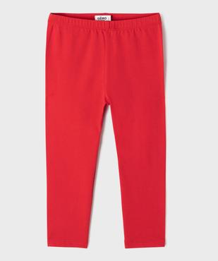Legging court en coton stretch fille vue1 - GEMO 4G FILLE - GEMO