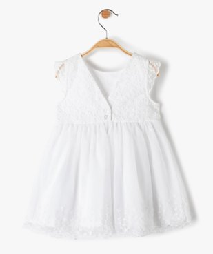 Robe de cérémonie bébé fille en tulle vue3 - GEMO(BEBE DEBT) - GEMO