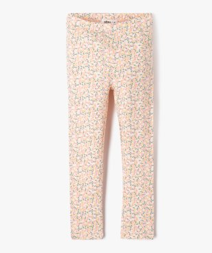 Legging long à motif fleuri avec taille élastiquée fille  vue1 - GEMO 4G FILLE - GEMO