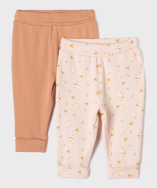 Legging en maille côtelée bébé fille (lot de 2) vue1 - GEMO(BB COUCHE) - GEMO