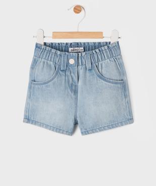 Short en jean ample à taille élastiquée bébé fille vue1 - GEMO(BEBE DEBT) - GEMO