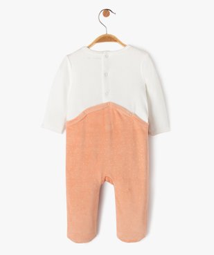 Pyjama en velours à motif chouette bébé fille vue4 - GEMO(BB COUCHE) - GEMO