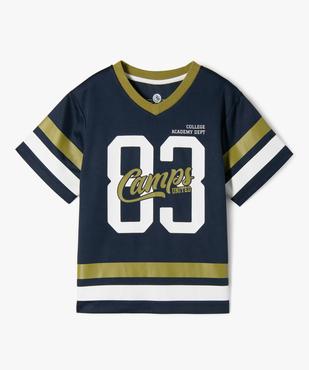 Tee-shirt manches courtes look maillot de sport garçon - Camps United vue2 - CAMPS - GEMO