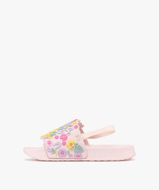 Sandales de piscine motifs fleurs avec élastique au talon fille vue3 - GEMO (PLAGE) - GEMO