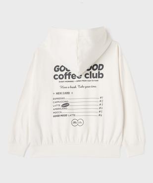 Sweat à capuche loose imprimé devant et dos fille vue3 - GEMO 4G FILLE - GEMO