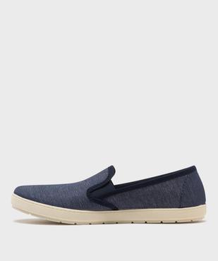 Slippers en toile chinée homme vue3 - G'FLEX GEMO FOR GOOD - GEMO