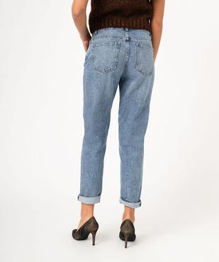 Jean mom taille haute femme vue3 - GEMO(FEMME PAP) - GEMO