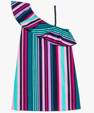 Robe fille imprimée à basque poitrine et décolleté asymétrique vue1 - GEMO (ENFANT) - GEMO