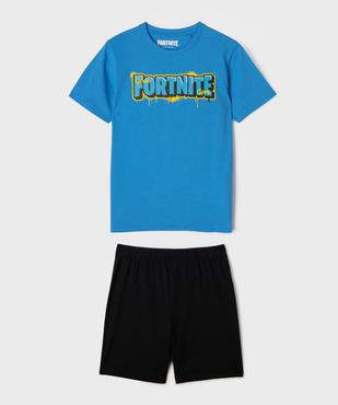 Pyjashort en jersey de coton imprimé garçon - Fortnite vue1 - FORTNITE - GEMO