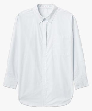 Chemise femme à fines rayures coupe oversize vue4 - GEMO(FEMME PAP) - GEMO