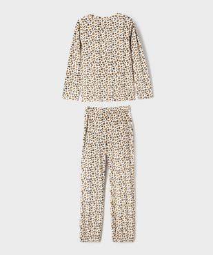 Pyjama en velours duveteux imprimé léopard fille vue3 - GEMO (ENFANT) - GEMO