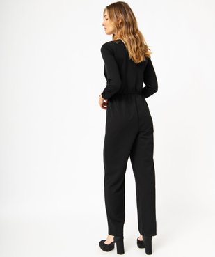 Combinaison pantalon à décolleté drapé femme vue3 - GEMO(FEMME PAP) - GEMO