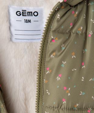 Doudoune à capuche bébé fille vue3 - GEMO(BEBE DEBT) - GEMO