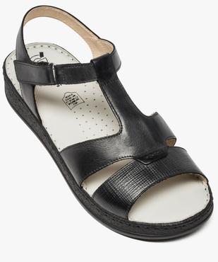 Sandales femme confort à semelle épaisse et scratch vue5 - GEMO (CONFORT) - GEMO