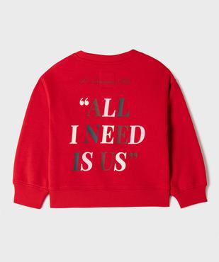 Sweat de Noël imprimé devant et dos fille vue3 - GEMO 4G FILLE - GEMO
