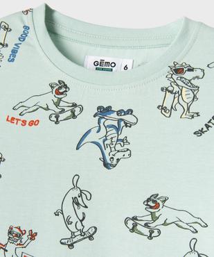 Pyjama en coton avec motifs skate garçon vue2 - GEMO 4G GARCON - GEMO