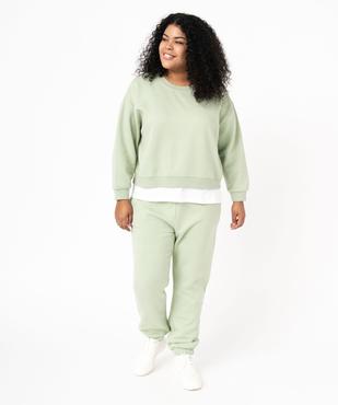 Sweat loose en molleton doux femme grande taille vue5 - GEMO (G TAILLE) - GEMO