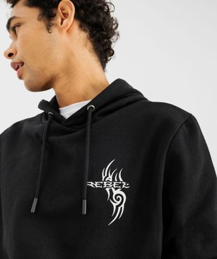 Sweat à capuche avec intérieur molletonné et motif poitrine homme vue2 - GEMO (HOMME) - GEMO
