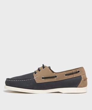 Chaussures bateau bicolore - Tanéo vue3 - TANEO - GEMO