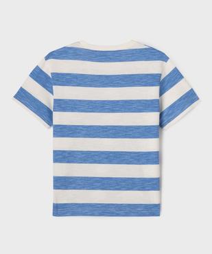 Tee-shirt manches courtes à larges rayures garçon vue7 - GEMO (ENFANT) - GEMO
