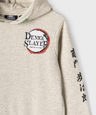Sweat à capuche avec motif poitrine et dos garçon - Demon Slayer vue2 - DEMON SLAYER - GEMO